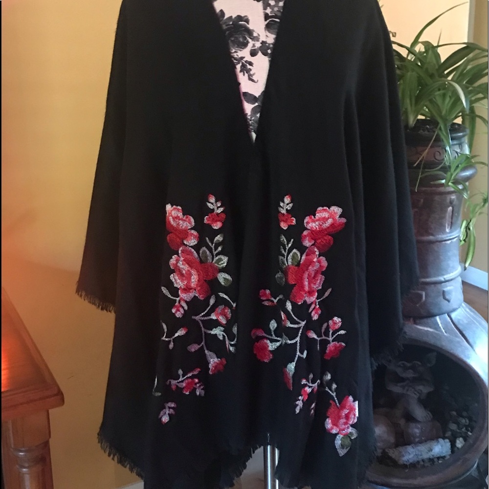 Embroidered cape